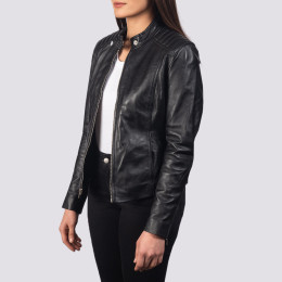 Kelsee Black Leather Jacket